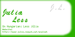 julia less business card